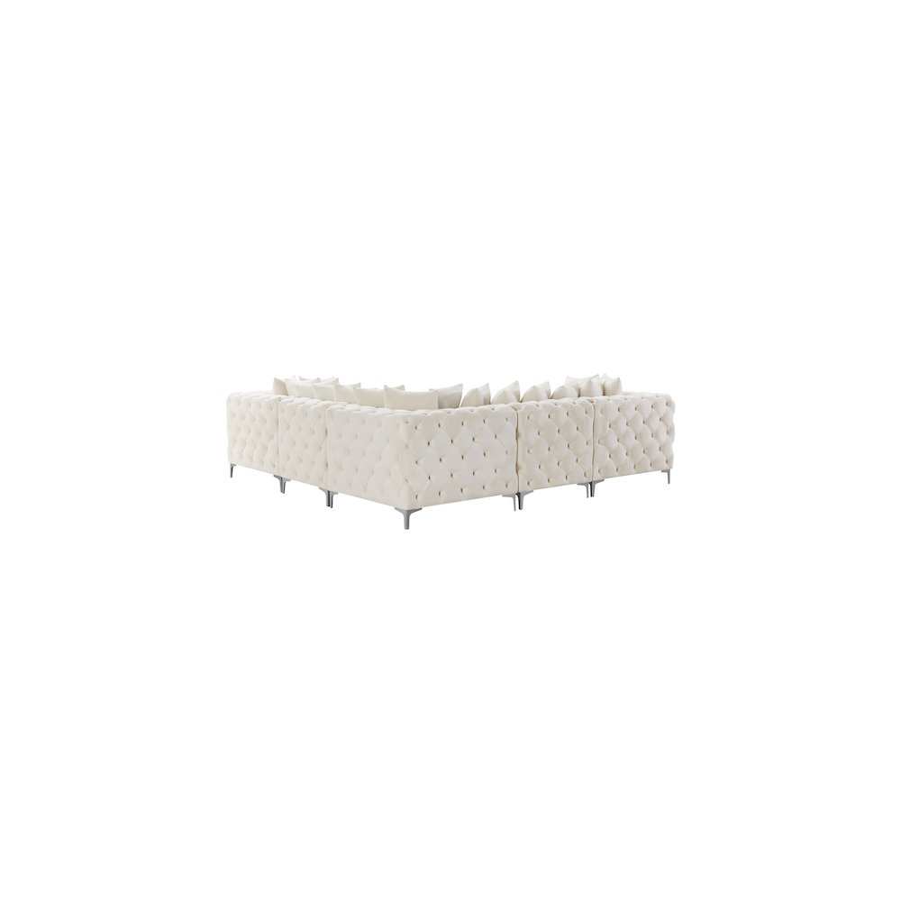 Tremblay Cream Velvet Modular Sectional