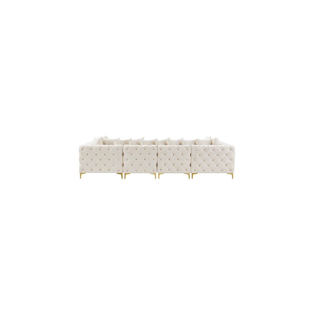 Tremblay Cream Velvet Modular Sectional