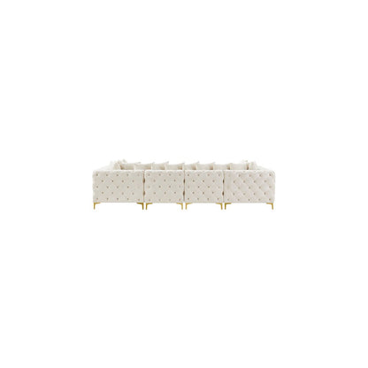 Tremblay Cream Velvet Modular Sectional