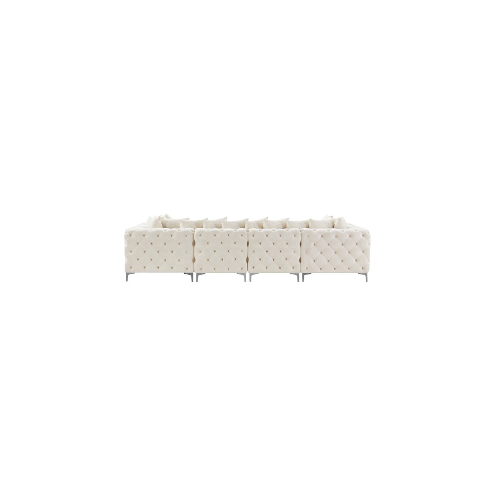 Tremblay Cream Velvet Modular Sectional