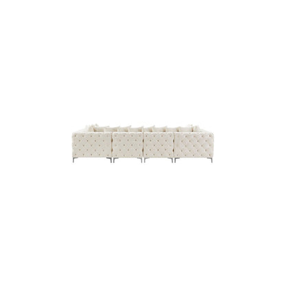 Tremblay Cream Velvet Modular Sectional