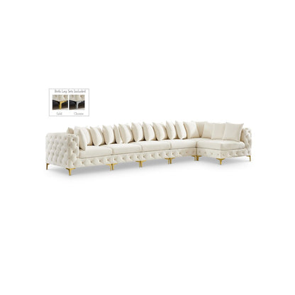 Tremblay Cream Velvet Modular Sectional