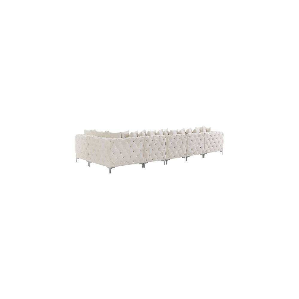 Tremblay Cream Velvet Modular Sectional