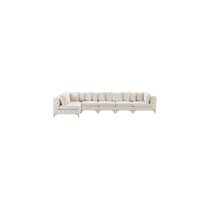 Tremblay Cream Velvet Modular Sectional