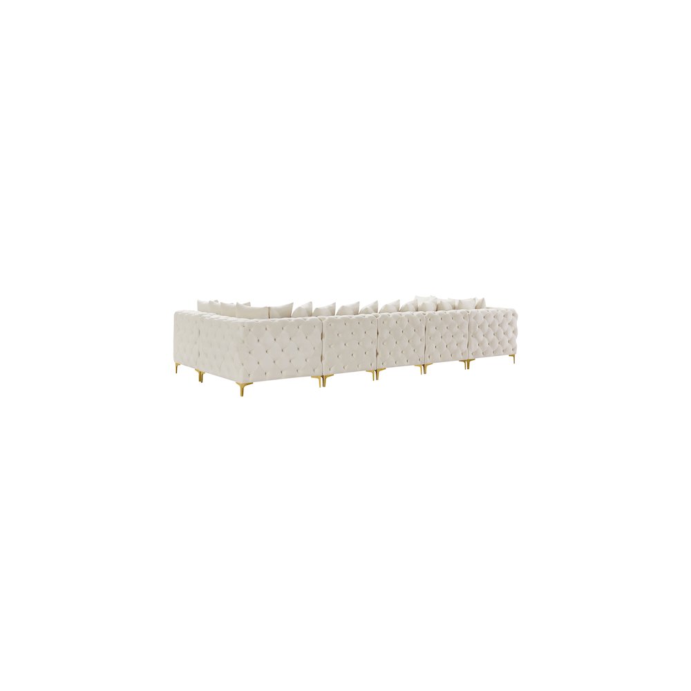 Tremblay Cream Velvet Modular Sectional
