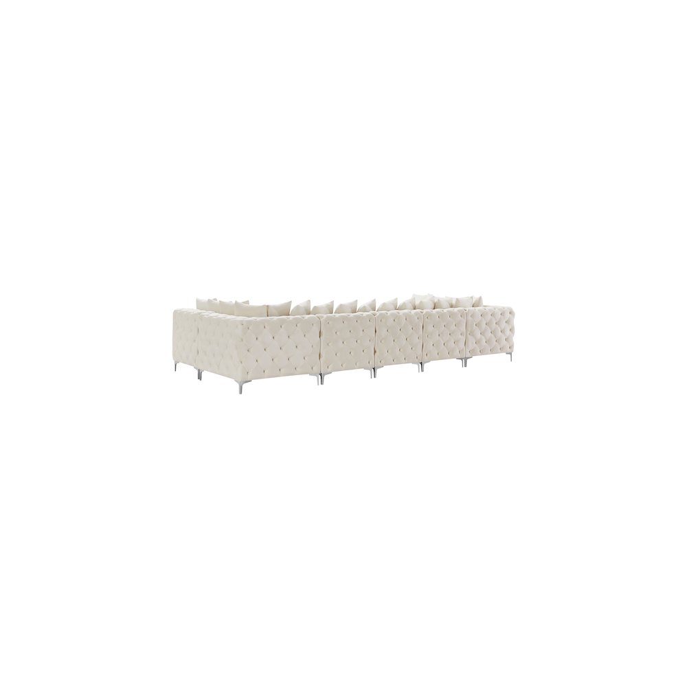 Tremblay Cream Velvet Modular Sectional