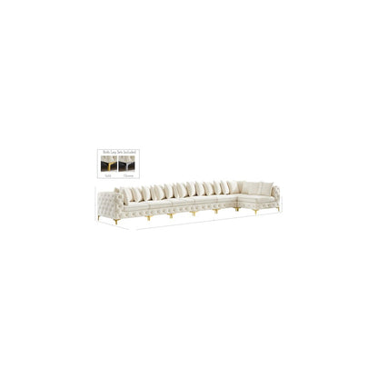 Tremblay Cream Velvet Modular Sectional