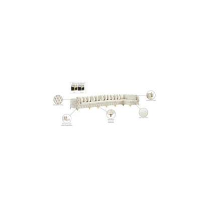 Tremblay Cream Velvet Modular Sectional