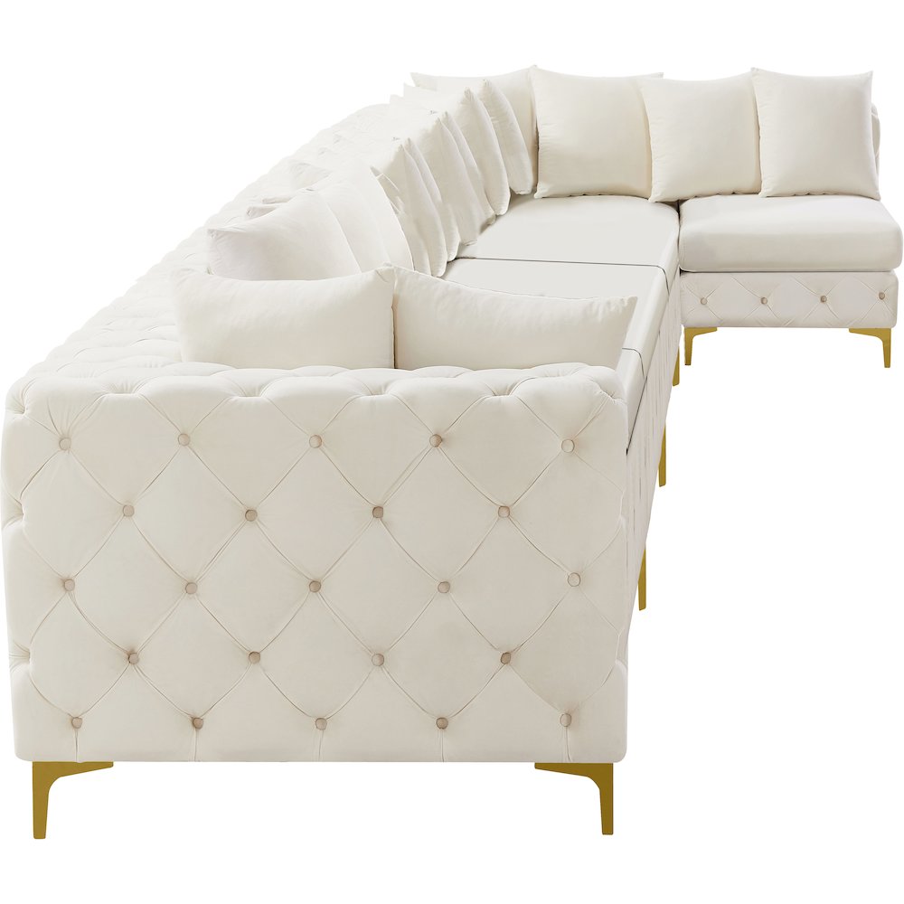 Tremblay Cream Velvet Modular Sectional