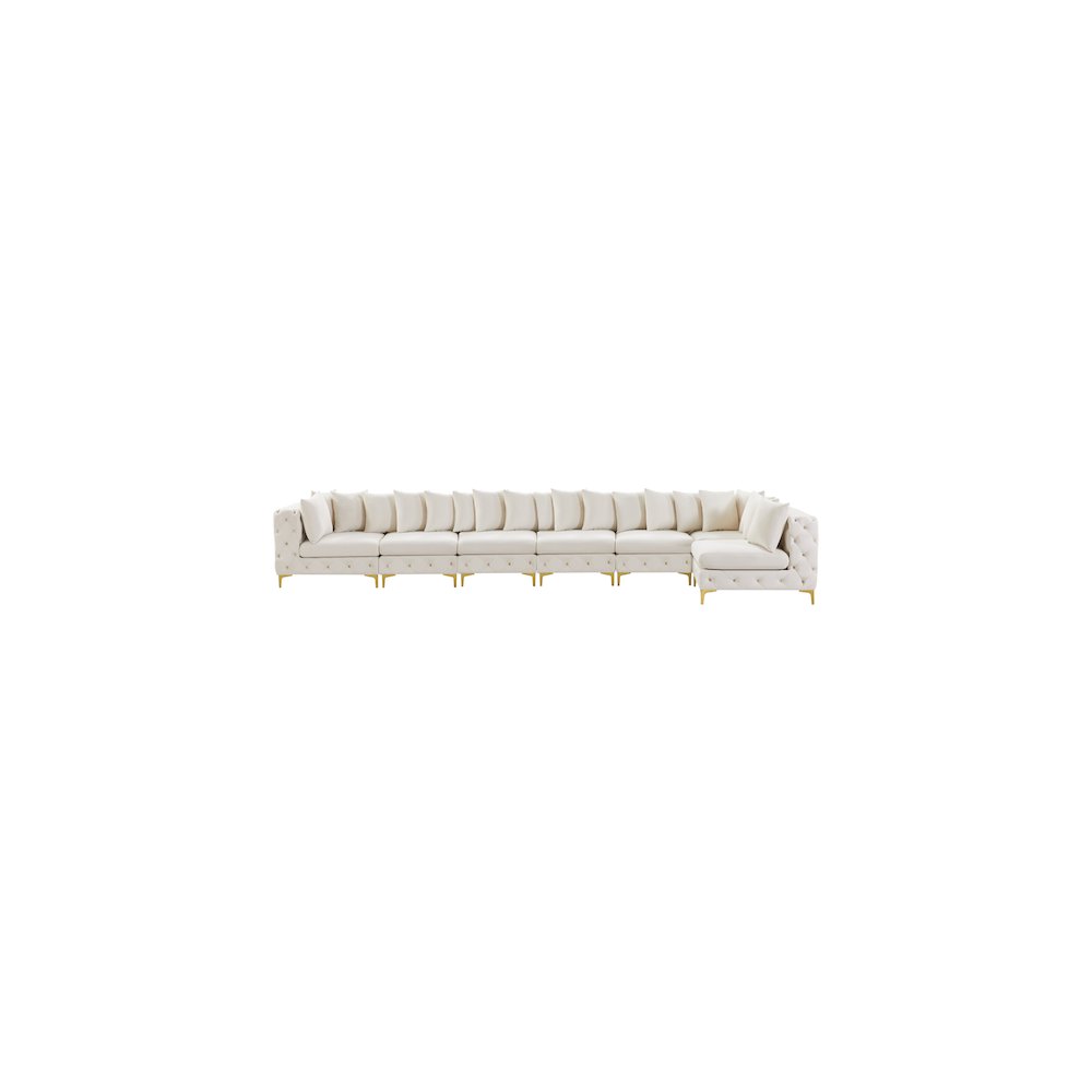 Tremblay Cream Velvet Modular Sectional