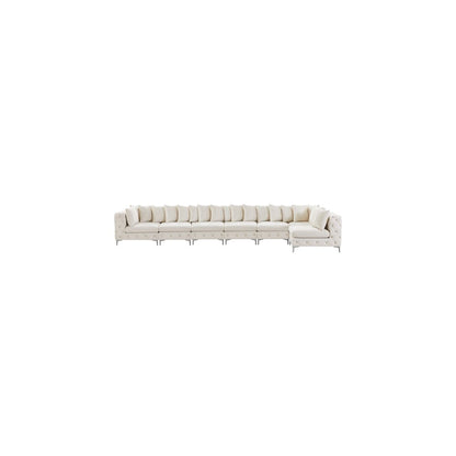 Tremblay Cream Velvet Modular Sectional