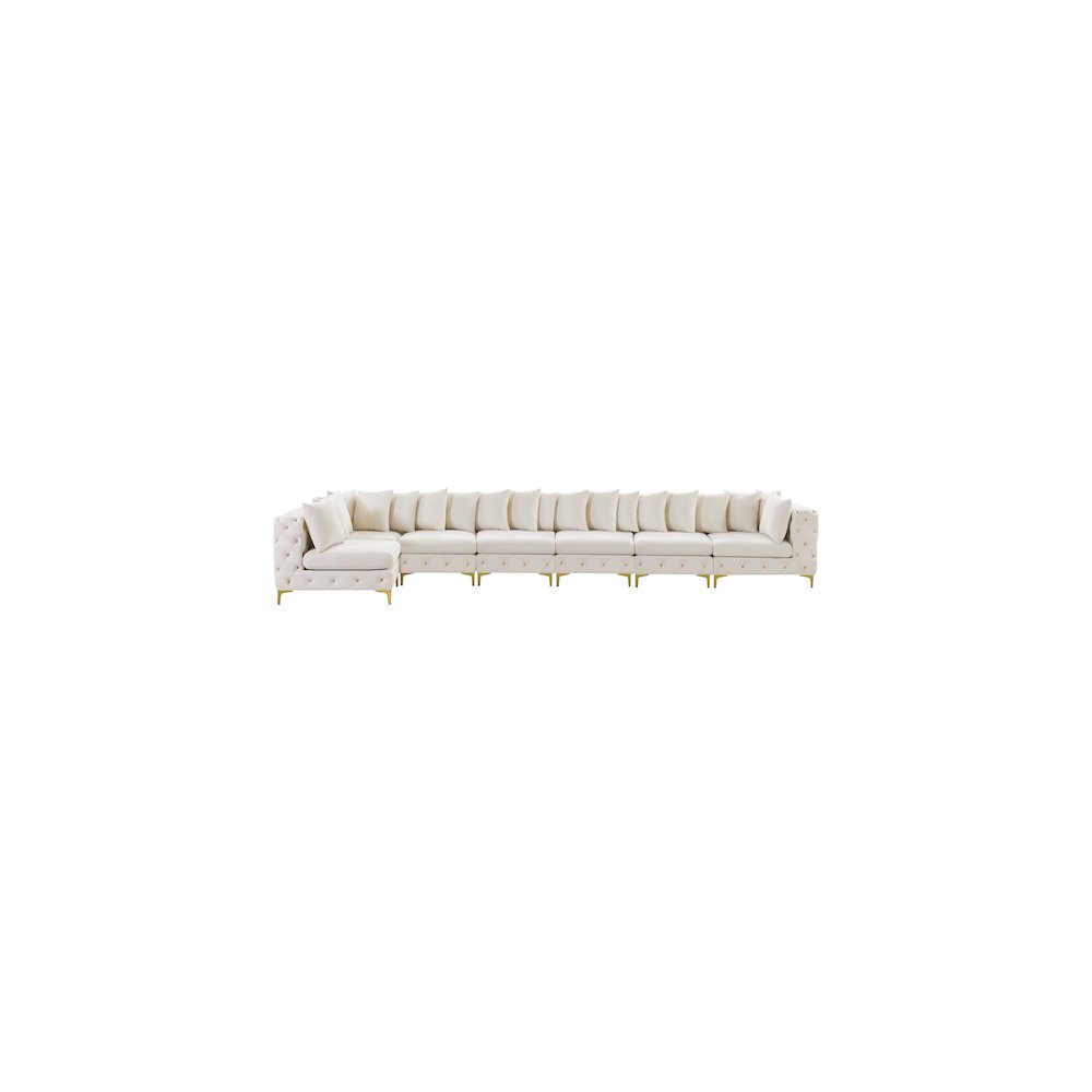 Tremblay Cream Velvet Modular Sectional