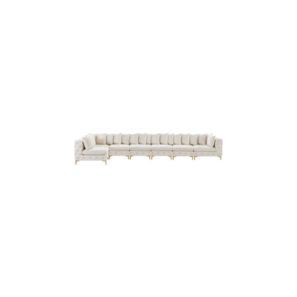 Tremblay Cream Velvet Modular Sectional