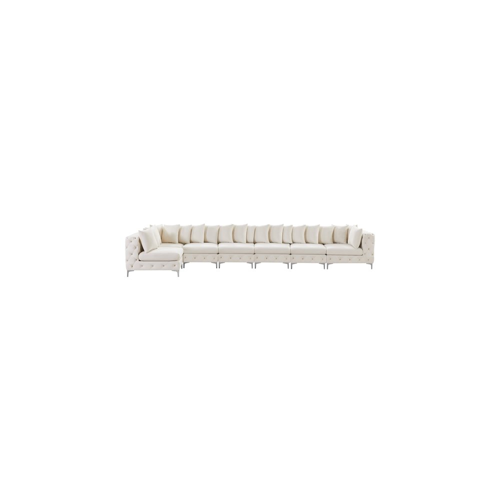 Tremblay Cream Velvet Modular Sectional