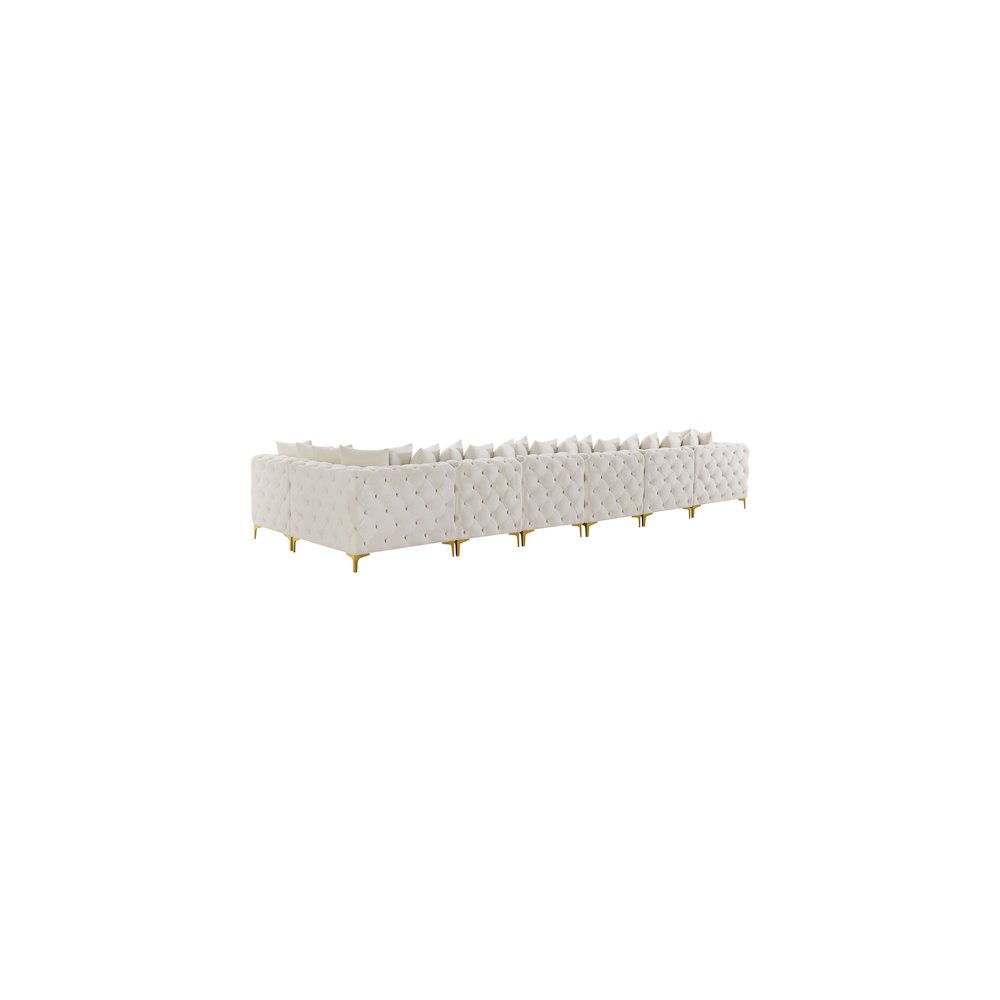 Tremblay Cream Velvet Modular Sectional
