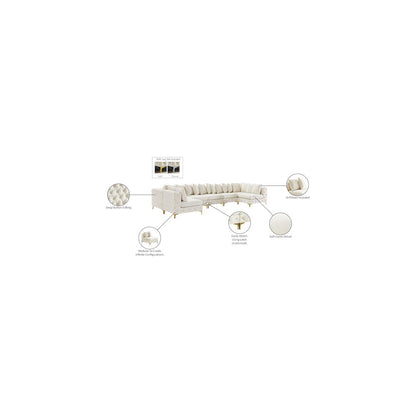 Tremblay Cream Velvet Modular Sectional
