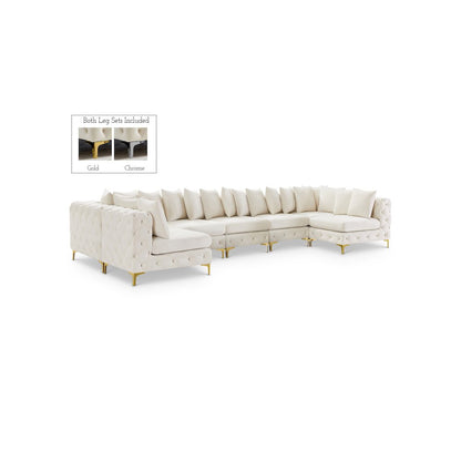 Tremblay Cream Velvet Modular Sectional