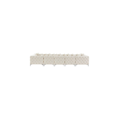 Tremblay Cream Velvet Modular Sectional