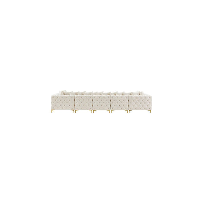 Tremblay Cream Velvet Modular Sectional
