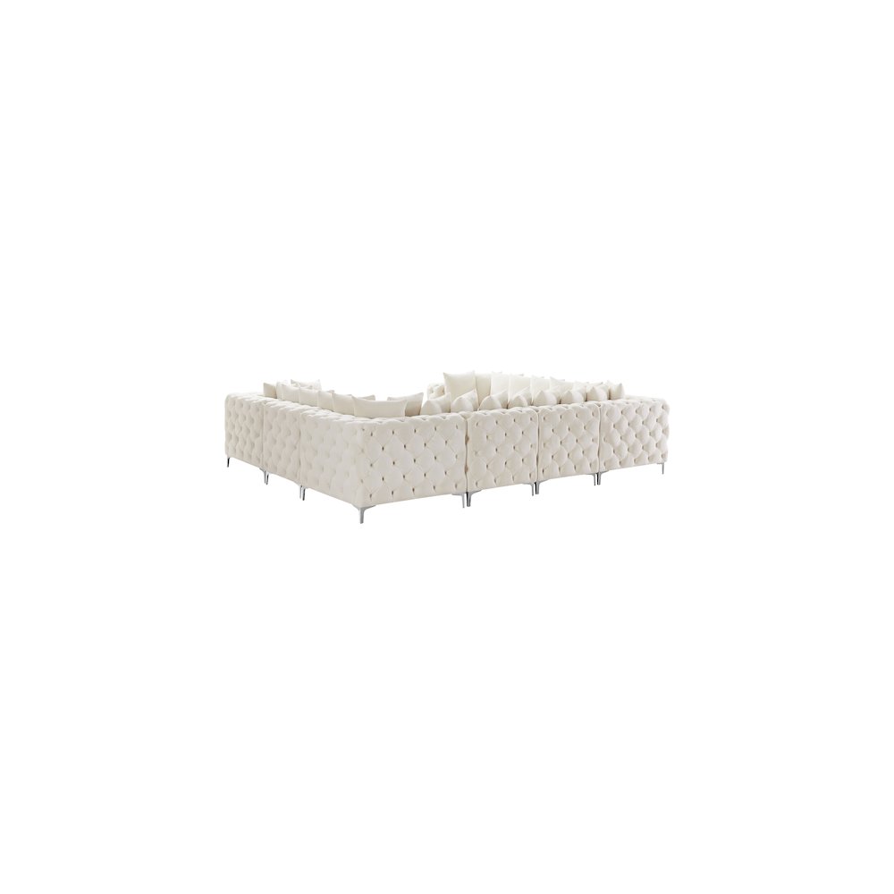 Tremblay Cream Velvet Modular Sectional
