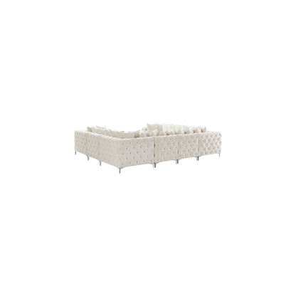 Tremblay Cream Velvet Modular Sectional