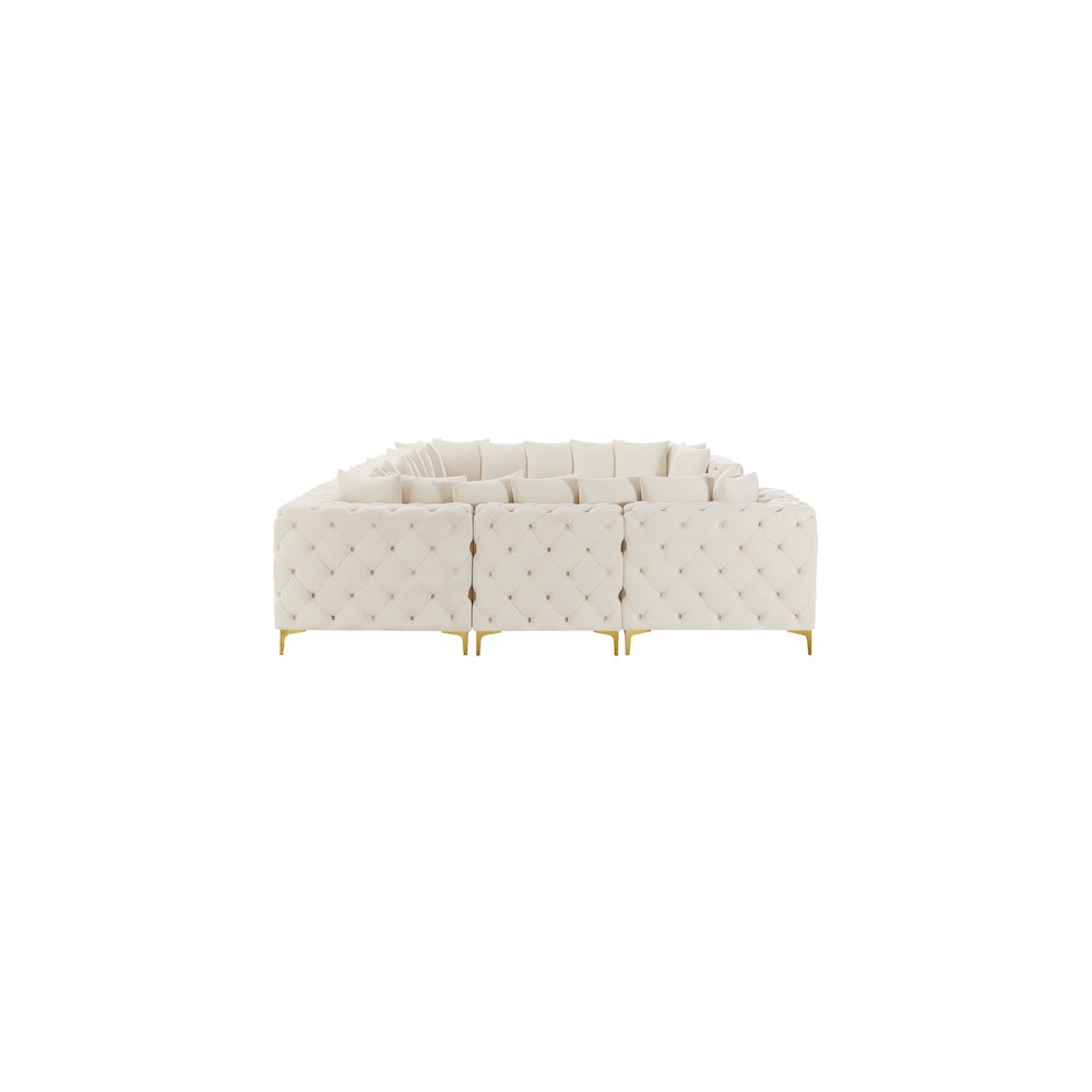 Tremblay Cream Velvet Modular Sectional