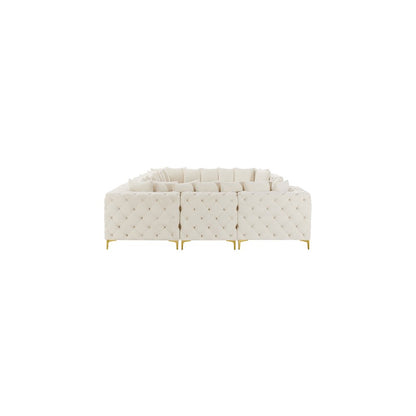 Tremblay Cream Velvet Modular Sectional
