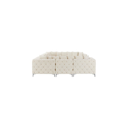 Tremblay Cream Velvet Modular Sectional