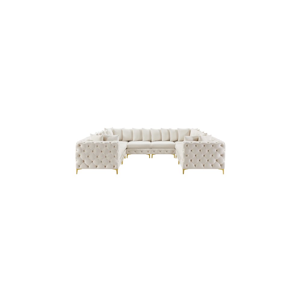 Tremblay Cream Velvet Modular Sectional