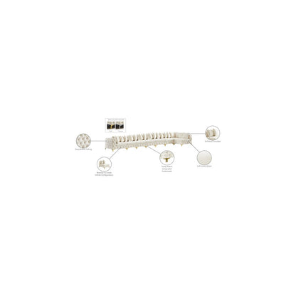 Tremblay Cream Velvet Modular Sectional