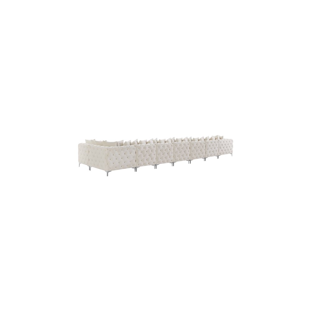 Tremblay Cream Velvet Modular Sectional