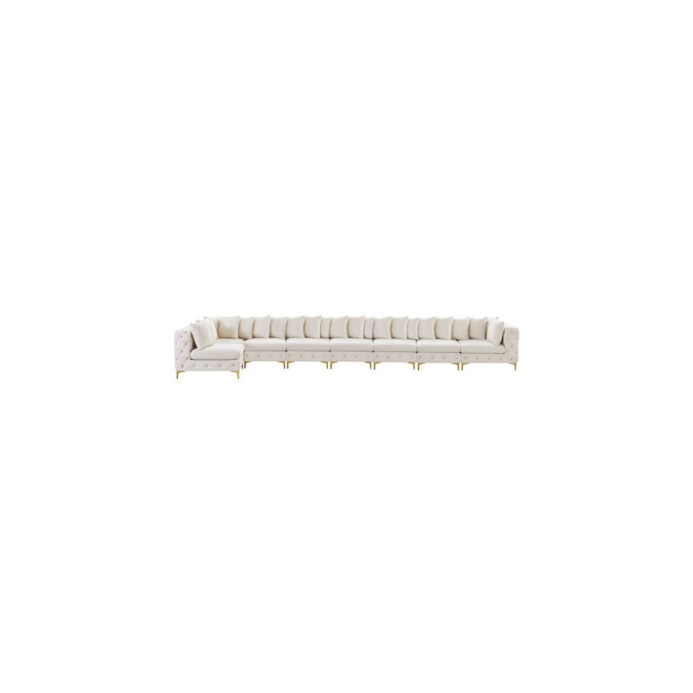 Tremblay Cream Velvet Modular Sectional