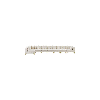 Tremblay Cream Velvet Modular Sectional
