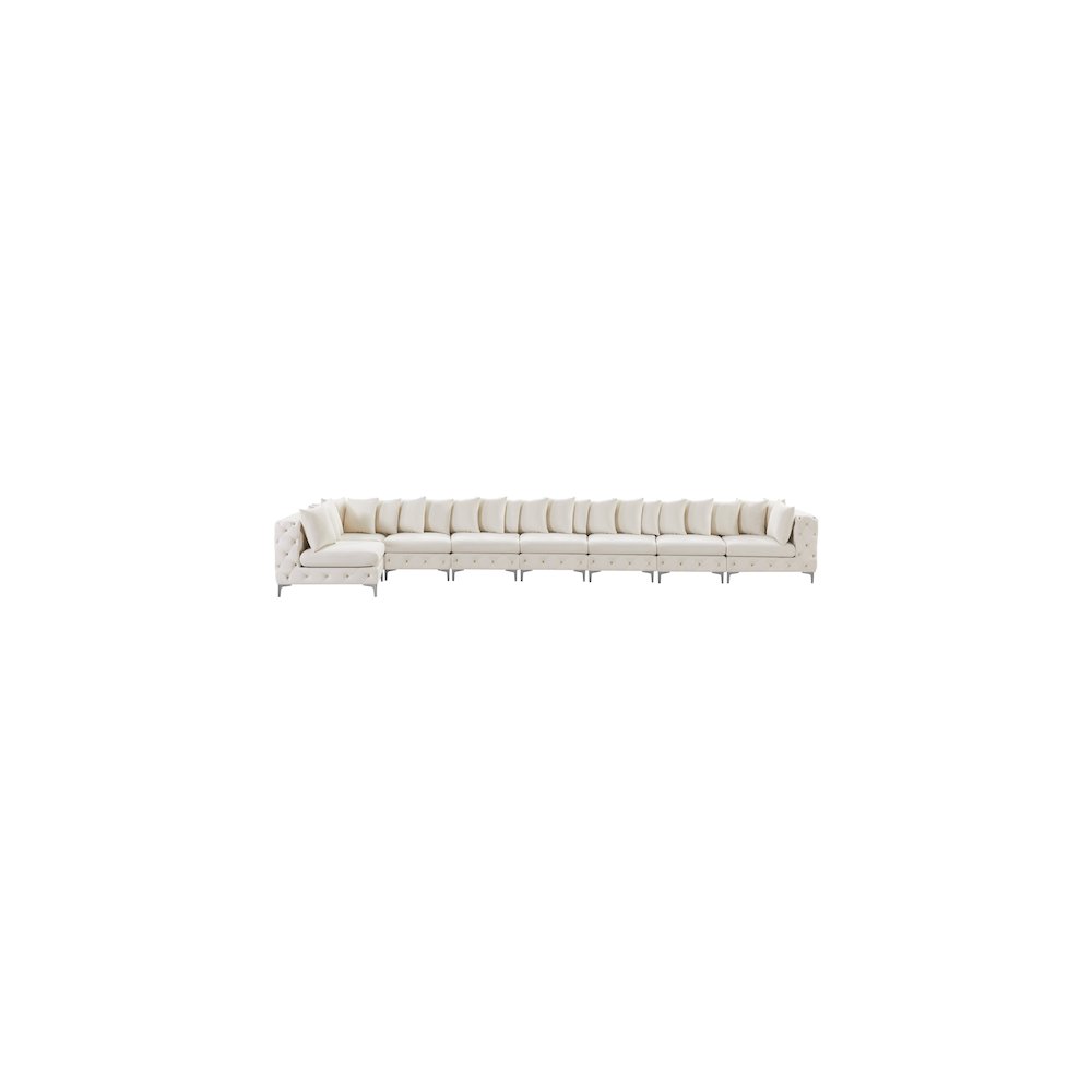 Tremblay Cream Velvet Modular Sectional