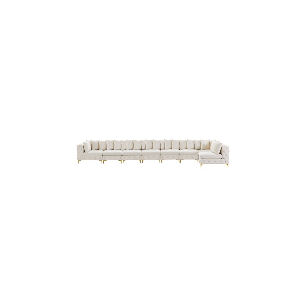 Tremblay Cream Velvet Modular Sectional