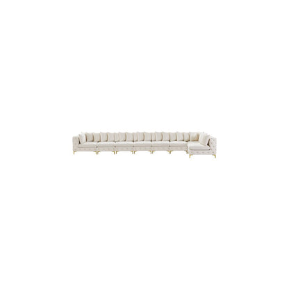 Tremblay Cream Velvet Modular Sectional