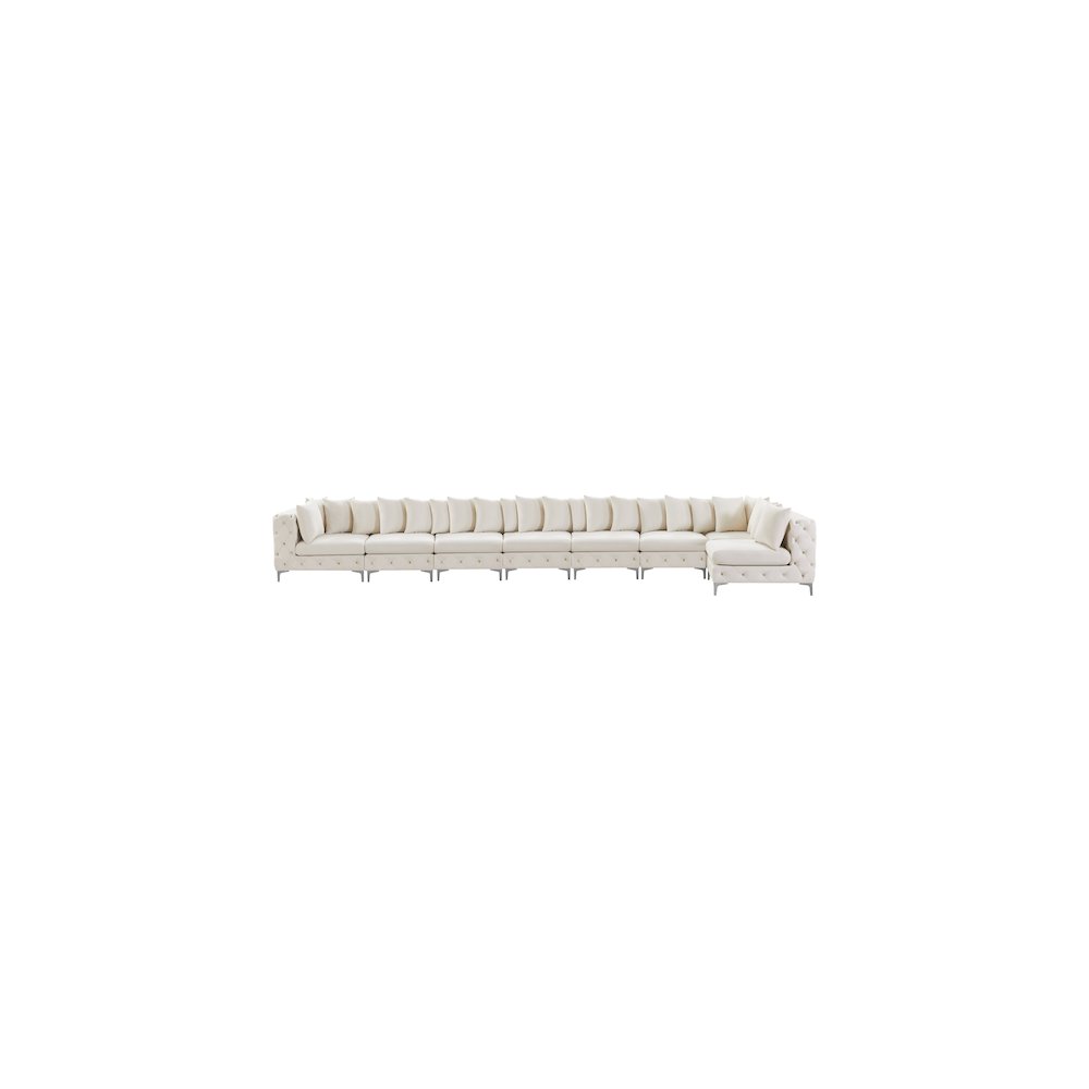 Tremblay Cream Velvet Modular Sectional