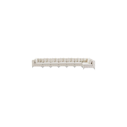 Tremblay Cream Velvet Modular Sectional