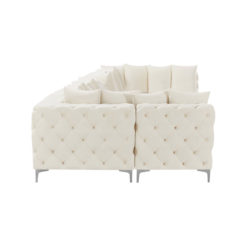 Tremblay Cream Velvet Modular Sectional