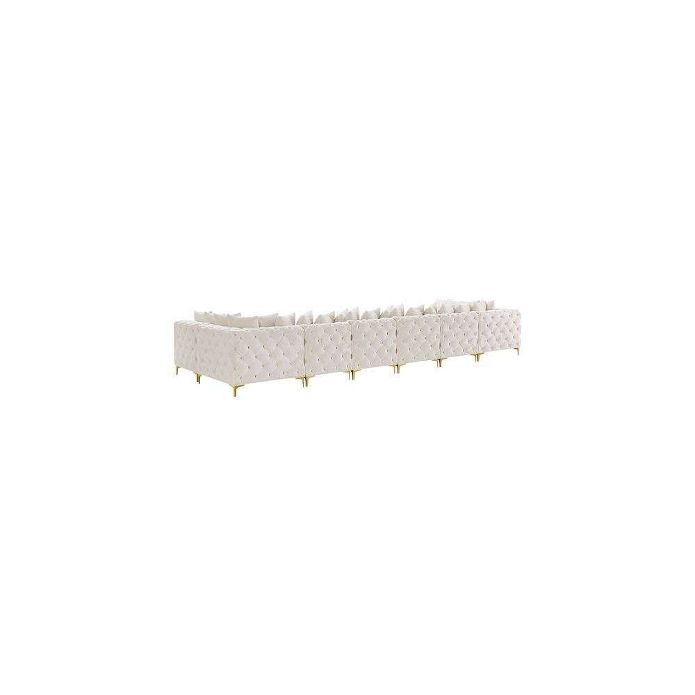 Tremblay Cream Velvet Modular Sectional