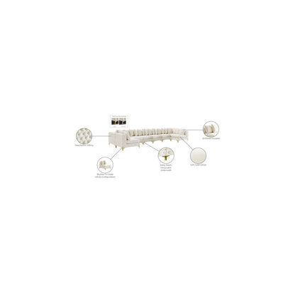 Tremblay Cream Velvet Modular Sectional