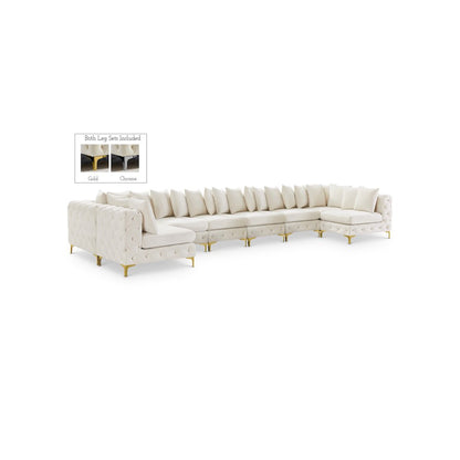 Tremblay Cream Velvet Modular Sectional