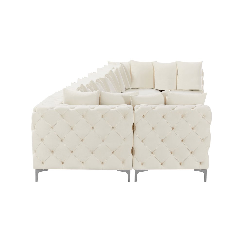 Tremblay Cream Velvet Modular Sectional