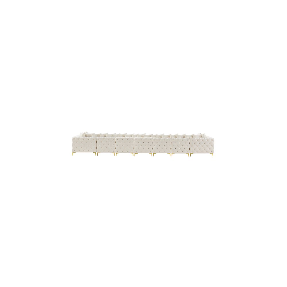 Tremblay Cream Velvet Modular Sectional