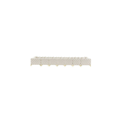Tremblay Cream Velvet Modular Sectional