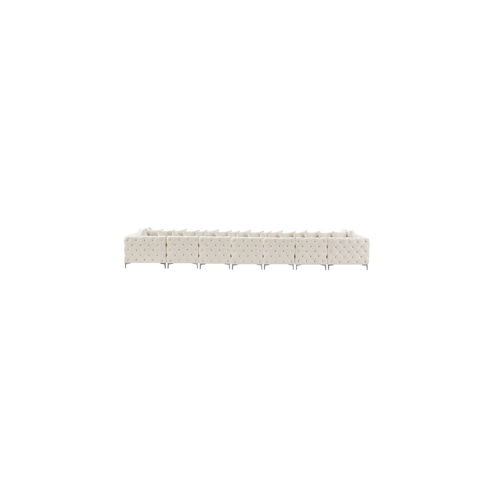 Tremblay Cream Velvet Modular Sectional