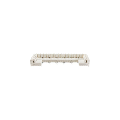 Tremblay Cream Velvet Modular Sectional