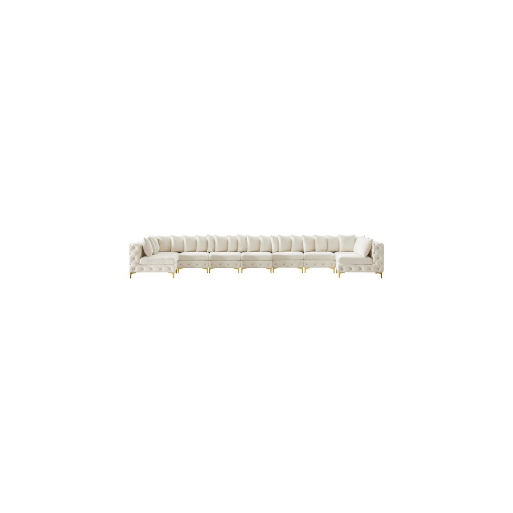Tremblay Cream Velvet Modular Sectional
