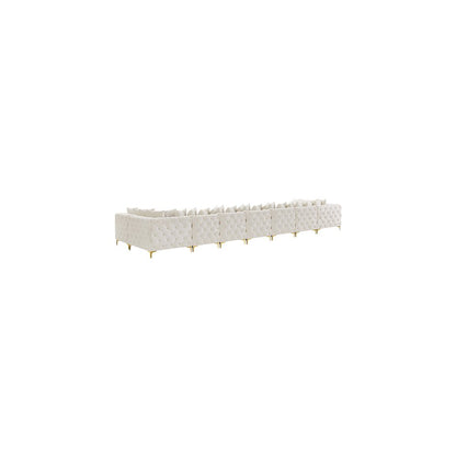 Tremblay Cream Velvet Modular Sectional