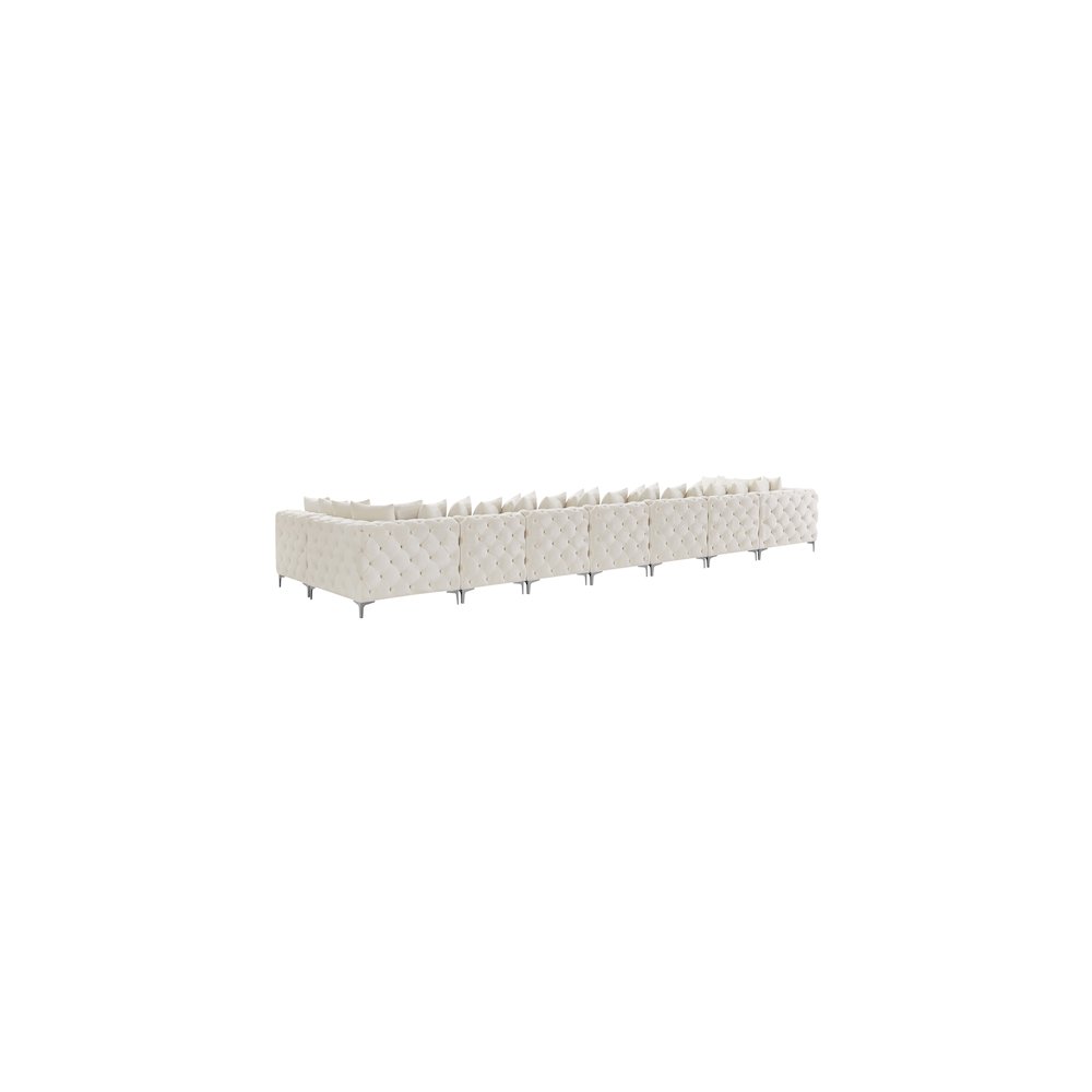 Tremblay Cream Velvet Modular Sectional